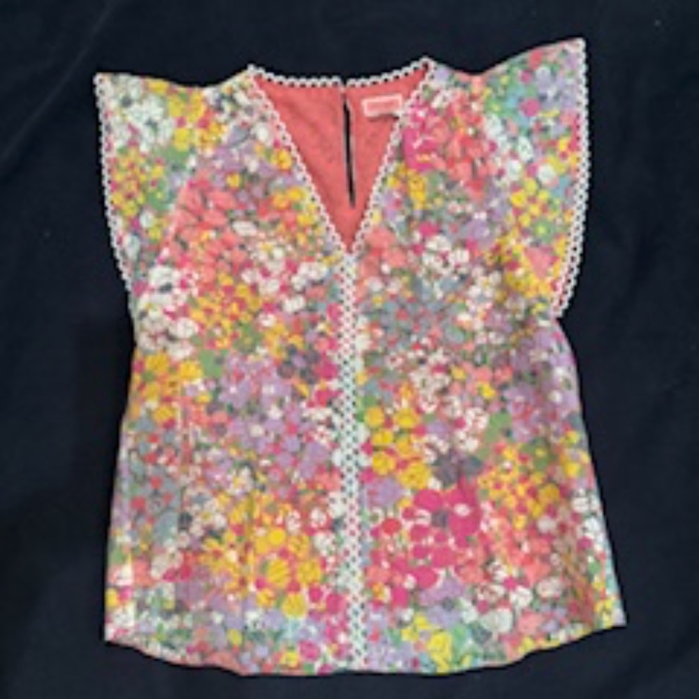 NEW WITH TAGS! Kate Spade floral dots burnout top, $228, med - Picture 3 of 7